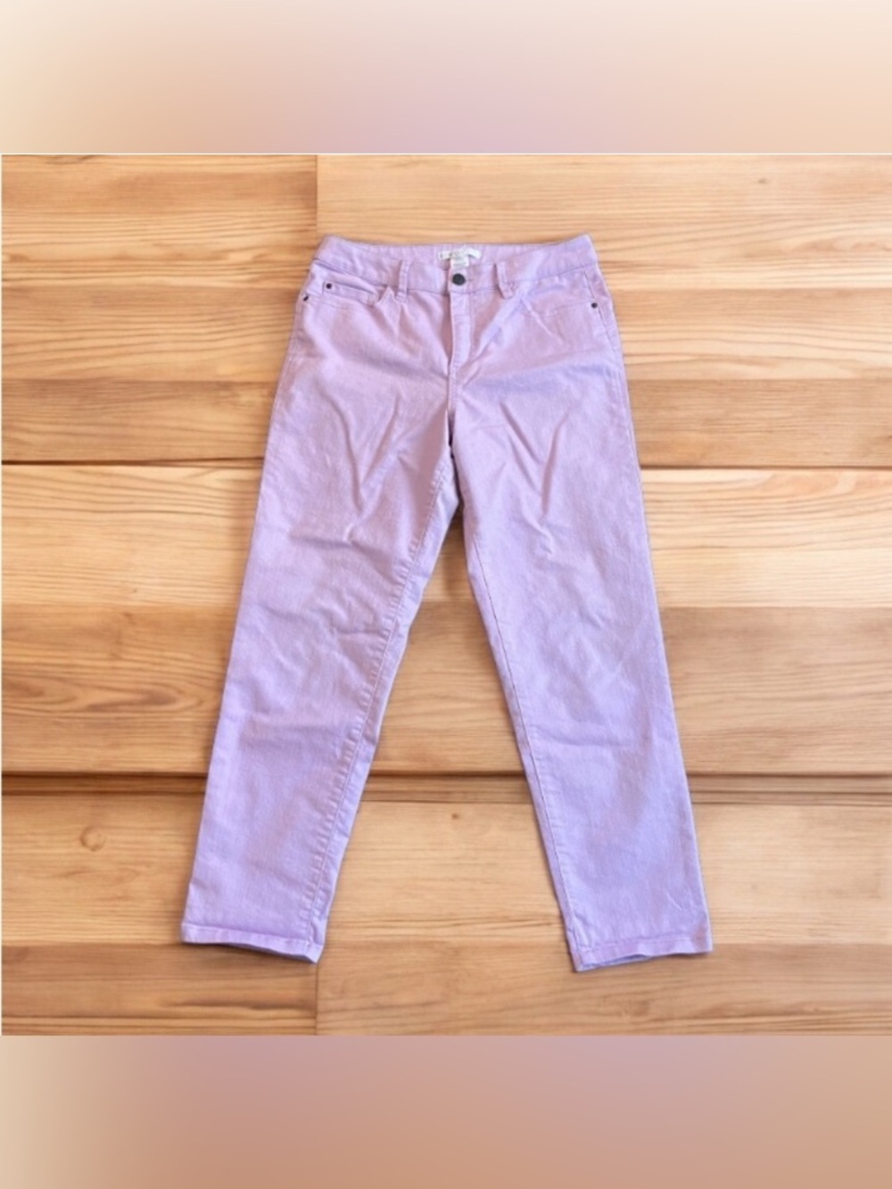 Cleo Lavender Purple Jean Pants Size 8 Pockets Trendy Summer Spring Pastel
